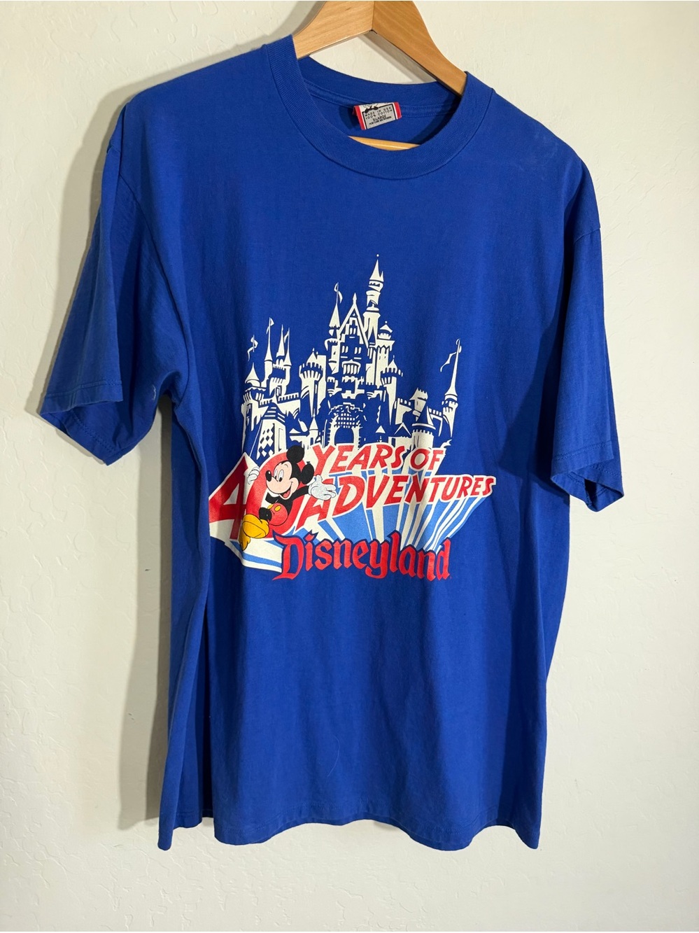 Vintage 1995 Disneyland 40 Years of Adventures T-Shirt – XL Made in USA